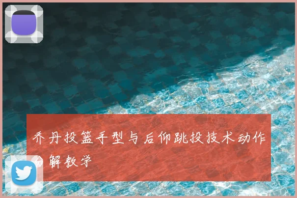 乔丹投篮手型与后仰跳投技术动作分解教学